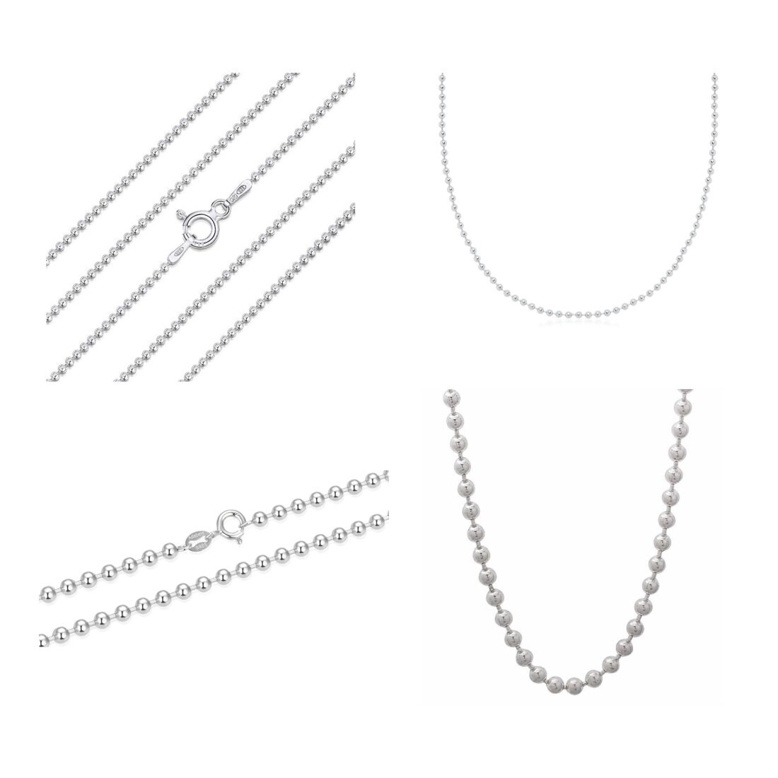 【2plan】23FW★ [MADE] 014 A 2-way surgical ball chain NC Ball Chain 3mm Surgical Stainless Steel (Priced per Foot)
