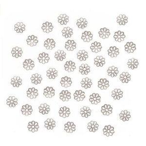 Pick 200pc/400pc Pretty Silver Plated Flower Filigree Bead Caps End Cap 6mm 8mm 10mm for DIY Necklace Bracelet Earrings Craft Jewelry Making