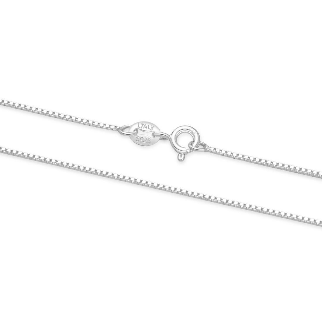 U Pick 1pc 925 Sterling Silver Venetian Box Chain Necklace 0.8mm