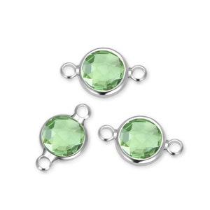 2-Pack May Birthstone Charms - Emerald Green Austrian Crystal Clip-On Charms For Jewelry Making