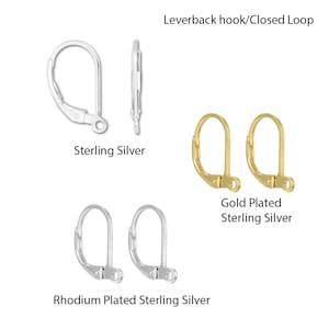 Pick 10 Stück authentische 925 Sterling Silber hypoallergene Brisur Ohrring Haken geschlossen Ring Ohrdraht für DIY Tropfen Ohrringe Schmuck machen