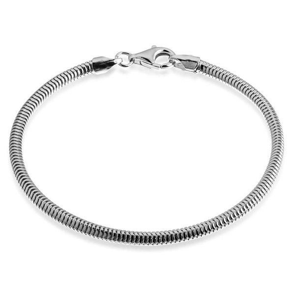 U Pick 2pc/5pcs 304 Grade Surgical Stainless Steel Hypoallergenic 7 7.5 8 8.5 inch Snake Chain Bracelet 3mm Tarnish Resistant Jewelry Chain