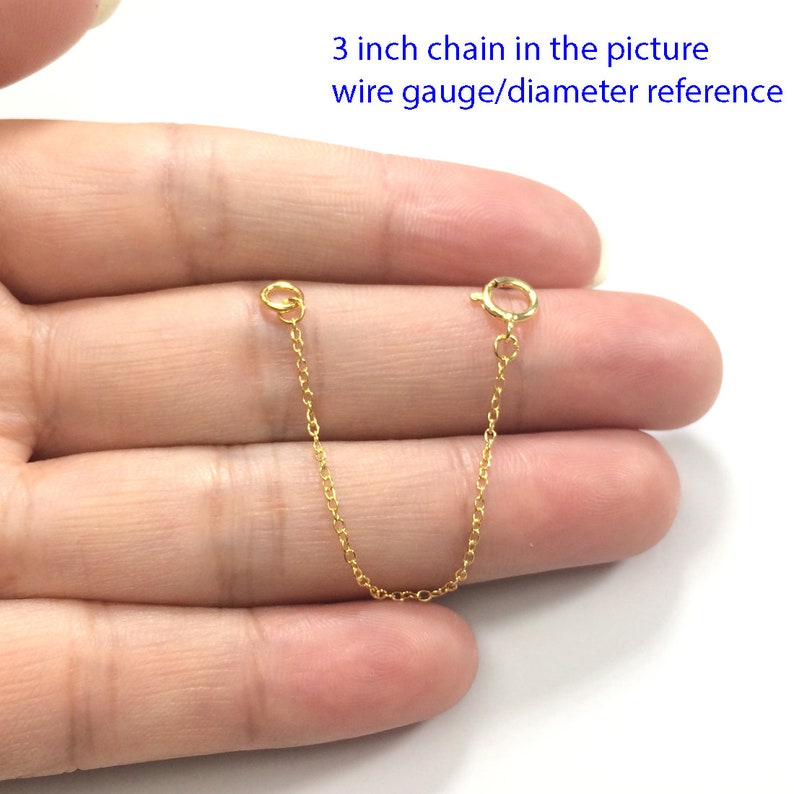 Pick 1pc Real 925 Sterling Silver Chain Extender Thin Dainty 2 3 4 5 6" Hypoallergenic Chain Extension for Necklace Anklet Bracelet Jewelry image 8
