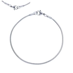Pick 2pcs/5pcs 304 Grade Surgical Stainless Steel 2mm Snake Chain Bracelet Tarnish Resistant 7/7.5/8/8.5 inch for DIY Craft Jewelry Making