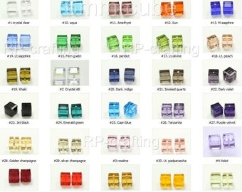 Pick 24pc/50pc Top Quality Adabele Austrian 4mm Small Faceted Cube Crystal Beads Compatible with Swarovski Crystals for Craft Jewelry Making