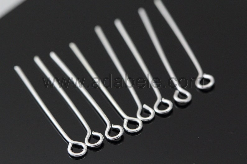 U Pick Top Quality Eye Pins 18mm 22mm 26mm 30mm 35mm Sterling Silver Plated Brass for Earrings Necklace Charm Jewelry Beading Craft Making