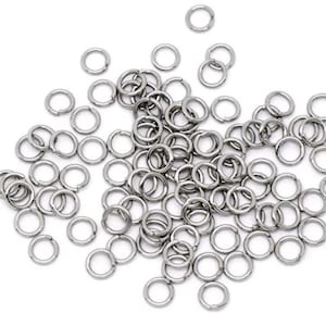 Pick 200pcs 304 Grade Surgical Stainless Steel Open Jump Rings 4mm 6mm 8mm Round O Jumprings (Wire 0.7mm/21 Gauge) for Charm Jewelry Making