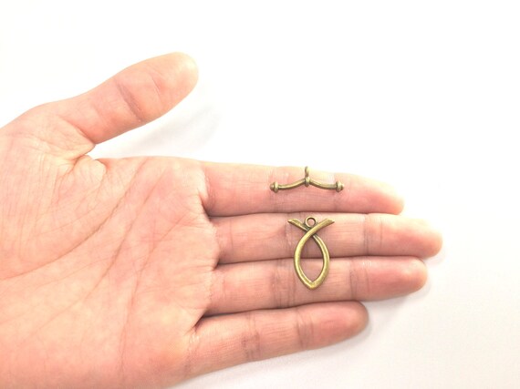 U Pick 20 Set Toggle Clasp T-bar Closure Connector Antique Bronze