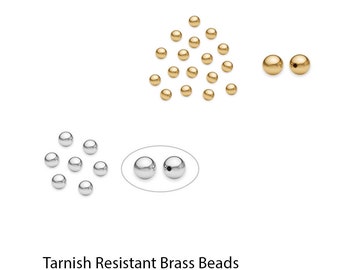 Pick 100pcs Tarnish Resistant Seamless Round Spacer Beads 3mm 4mm Small Sterling Silver Plated/18K Yellow Gold For DIY Craft Jewelry Making
