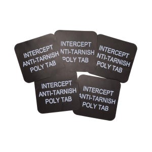 50pcs Anti Tarnish Poly Tabs Strips 1 Inch Black for Jewelry Storage Care Metal Tarnish Prevention Protect Gold Silver Brass Copper and More