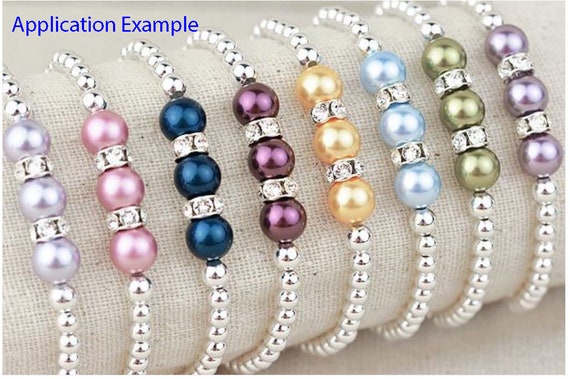 100 Perline Distanziatrici Cristallo Trasparente 6 Mm Placcate - Foto 14