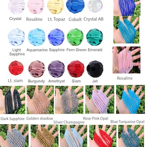 Pick 5 Strands Top Quality 6mm Czech Round Crystal Glass Spacer Beads for Earrings Bracelet Necklace Pendant Charm DIY Craft Jewelry Making