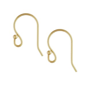 Choisissez 50 crochets pour boucles d'oreilles en forme de boule de poisson plaqués or jaune 18 carats, 20 mm (fil fort de 0,9 mm / 19 Gauge) pour la fabrication de bijoux de boucles d'oreilles