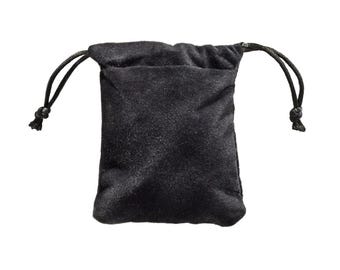 2pcs Anti Tarnish 3.5 Inch Black Fabric Pouch for Jewelry Storage Care Metal Tarnish Prevention Protect Gold Silver Brass Copper Steel More