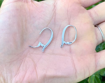 Beebeecraft 1 Scatola 50 Pezzi Risultati Per Orecchini A Leva 925 Ganci Per Orecchini A Chiusura Placcati In Argento Sterling 15.5x10mm Connettore Per - Foto 8