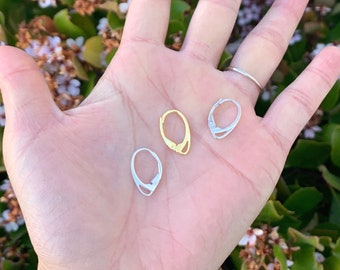 Leverback Vintage Sapphire Earrings In Sterling Silver 0.06ct - RE211 - Foto 4