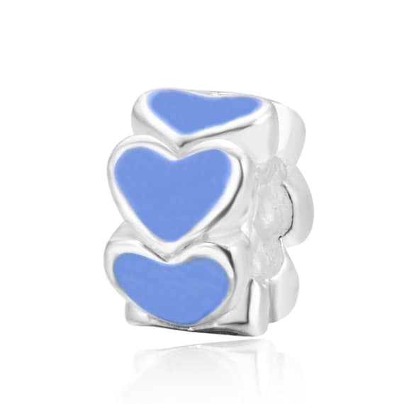 1pc Authentic Sterling Silver Endless Love Heart Blue Enamel Charm Bead Compatible With Pandora All Other Bracelet Necklace Women Girl Gift Etsy