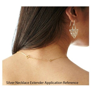 Pick 1pc Real 925 Sterling Silver Chain Extender Thin Dainty 2 3 4 5 6" Hypoallergenic Chain Extension for Necklace Anklet Bracelet Jewelry image 4