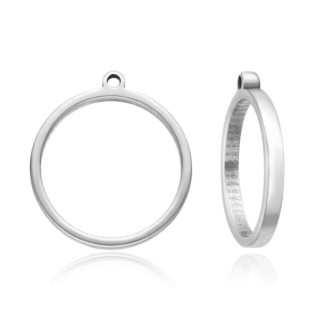 Pick 5pcs 304 Grade Stainless Steel Sturdy Open Back Round Bezel
