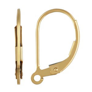 May include: A pair of gold-tone earring findings with a clip-on closure.