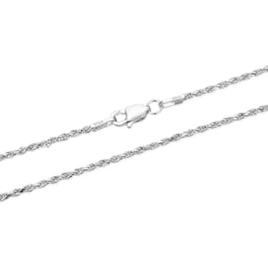 Pick 1pc Real 925 Sterling Silver Diamond-Cut Rope Chain Necklace 1.4mm 2mm White Gold Women Jewelry Chain Nickel Free 18 Inch 20 26 Inch