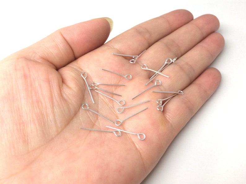 U Pick Top Quality Eye Pins 18mm 22mm 26mm 30mm 35mm Sterling Silver Plated Brass for Earrings Necklace Charm Jewelry Beading Craft Making