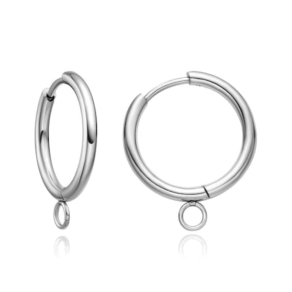 Pick 20pcs 316 Grade Surgical Stainless Steel Round Hoop Huggie 14