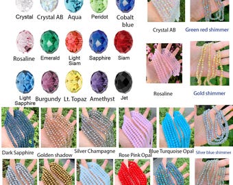 Pick 500pcs Top Quality Czech 4x3mm Rondelle Crystal Glass Spacer Beads for Earrings Bracelet Necklace Charm Pendant Craft Jewelry Making