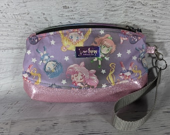 Planet Girls clutch purse, wristlet, evening bag, geeky, Anime purse