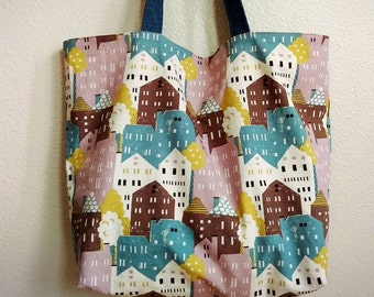 Purple Town Tote