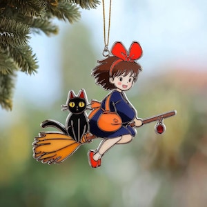 kiki's delivery service green dress Official Ghibli Kiki Dress Cotton-Hemp • Kikis Delivery Service Clothes/Frock/Robe/Dressing Gown • Jiji Witch Anime Dark Blue main image 0