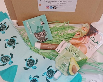 Mini Green Gift Box – Self-Care Pamper Set – Birthday, Thank You, Thinking of You, Relaxation Gift (Free UK Delivery!)