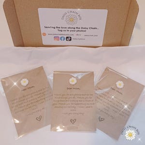 Tasche Umarmung - Mama Daisy Token - Andenken Geschenk - Personalisiert - Handgemacht für Mama - Nachdenkliches Geschenk für Mama - Liebe & Dankbarkeit Token