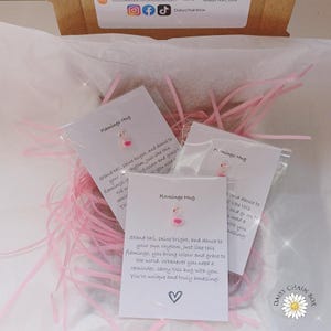 Flamingo Pocket Hug | Cute Flamingo Gift | Mini Keepsake Token | Thinking of You Gift | Letterbox Gift | Friendship Gift