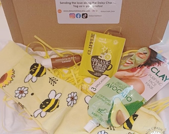 Mini Yellow Gift Box – Self-Care Pamper Set – Birthday, Thank You, Thinking of You, Relaxation Gift (Free UK Delivery!)