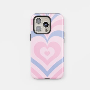 Phone Case Vibrating Hearts of Love | Retro Pastel Cell Phone Case for iPhone and Samsung