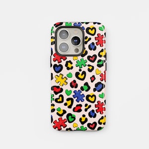 Autism Awareness Phone Case: Puzzle of Love Design for iPhone & Samsung, Unique Gift for Autism Support