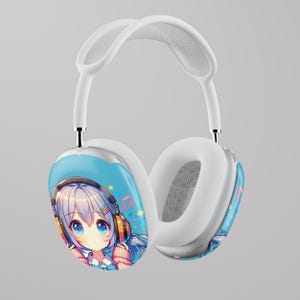 Melody Airpods Max Covers - Black Glossy With Pink & Blue