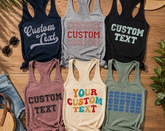 Custom Racerback Tank Top, Custom Vacation Vneck, Custom Text Tees,Custom Bachelorette Vneck Custom tank top, Personalized Shirt,ana2960