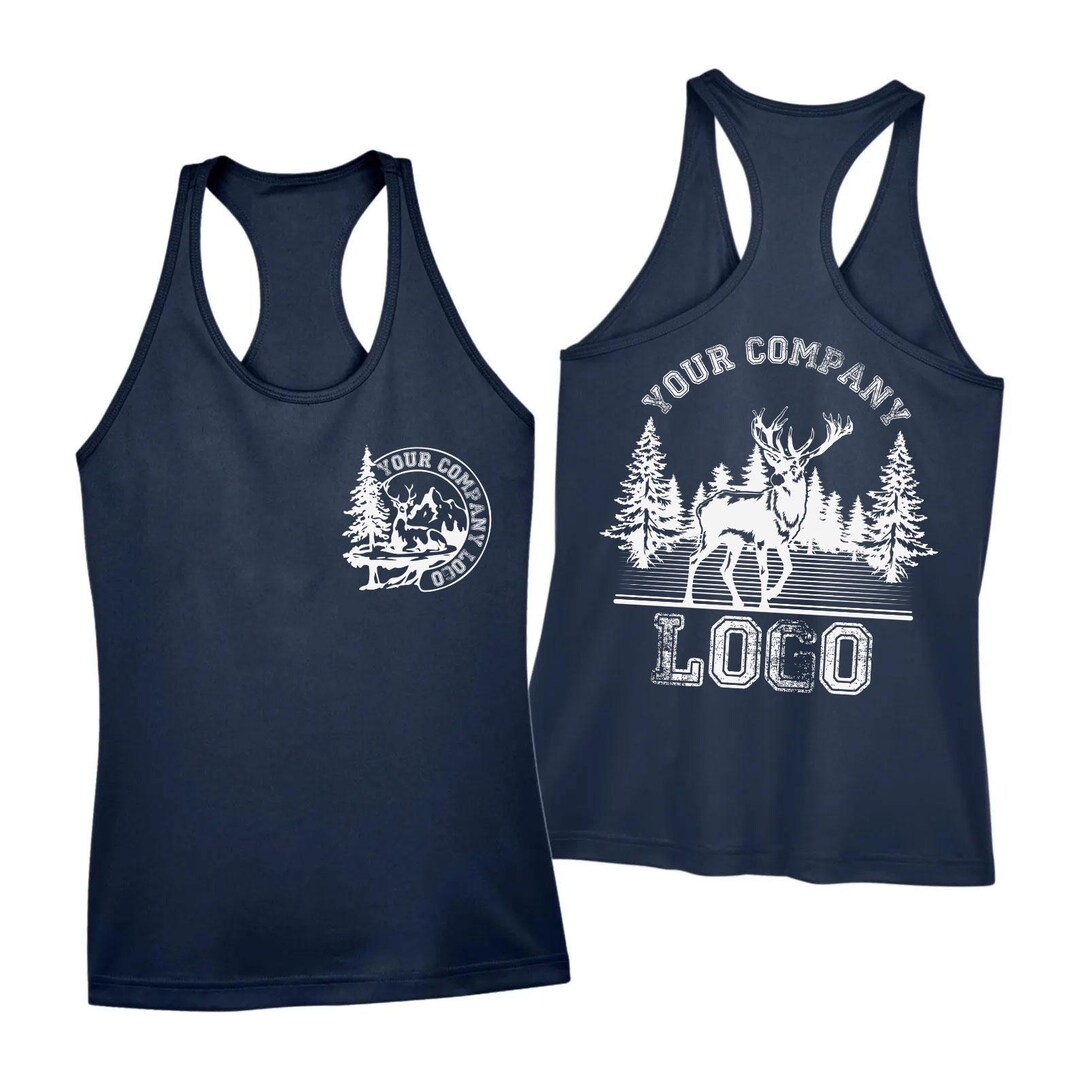 Custom Logo Racerback,personalized Business Vneck Tees With Front ...