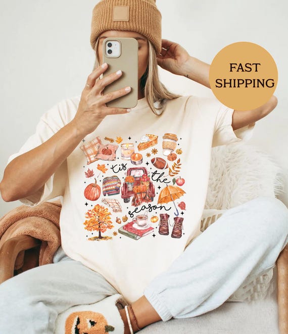Comfort Colors Fall Tshirt,Tis the Season Tshirt,Fall Football Tshirt,Women's Fall Shirt, Pumpkin Season, Fall Shirt, Autumn Tee,ana1992