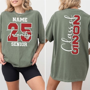 Comfort Colors Custom Senior Class of 2025 Shirt,Senior 2025 Tee,Graduation Shirt,Personalized High School Graduation,Group 2025,ana1820