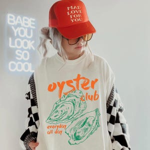 Comfort Colors Oyster Shirt ,Oyster Club Shirt  ,Seafood Shirt ,Food Shirt,Foodie Shirt , Retro Shirt , Vintage Food Shirt ,ana1785