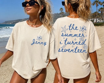The Summer I Turned Eleven Birthday Shirt (Custom Colors, Kids' Sizes),Young Girl Birthday,Custom Age Tshirt,ana3080