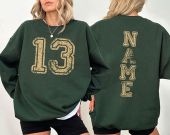 Custom Jersey Number and Number Sweatshirt,Custom Number Hoodie,Game Day Number,Custom School Team Number Sweat,College Football tee,ana2172