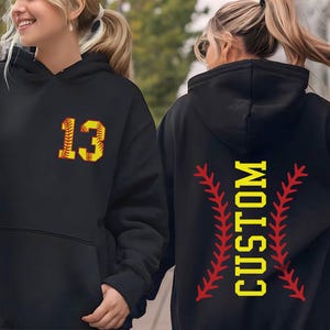Softball Sweatshirt,Custom Number And Name Hoodie,Personalized Softball Tshirt,Softball Mom Hoodie,Softball Team,Sport Lover Sweat,ana1900