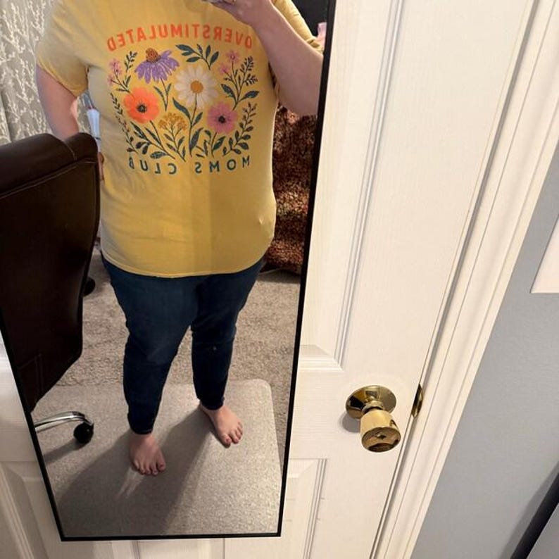 Comfort Colors Overstimulated Moms Club Tshirt: Floral Mama Shirt,ana2910 image 4