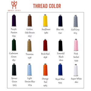 thread color chart for different types of thread