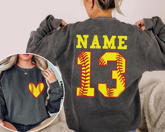 Softball Sweatshirt,Custom Number And Name Hoodie,Personalized Softball Tshirt,Softball Mom Hoodie,Softball Team,Sport Lover Sweat,ana1904