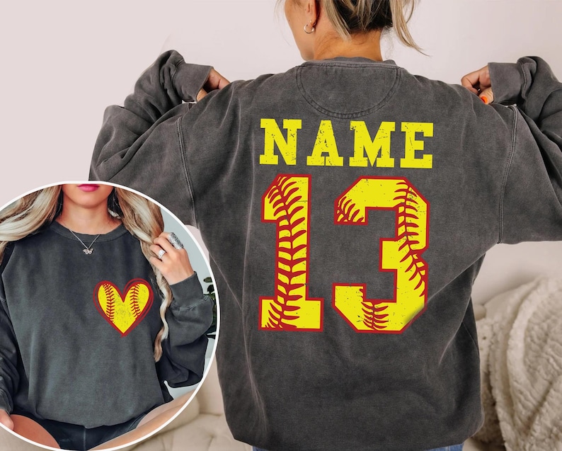 a woman wearing a sweatshirt with the number 13 on it